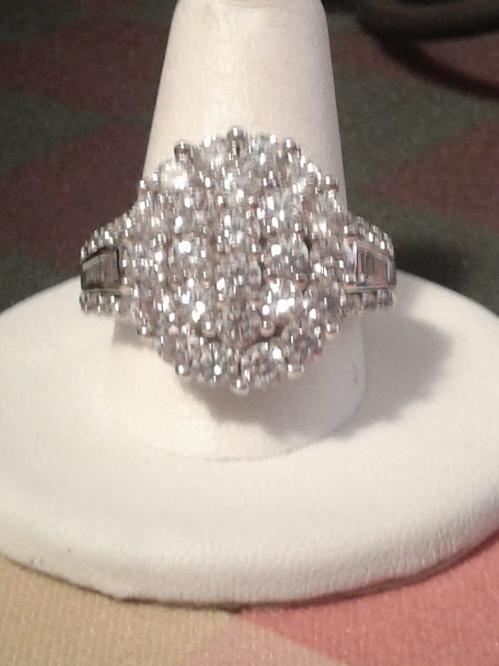 BJQ365 Bella Luce CZ Cluster Ring 7.28ctw. Size 10 LNC